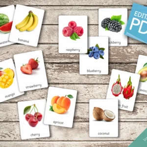 Fruits Galore: 50 Montessori Flashcards (Real Pictures)