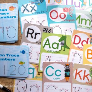 Animal-Themed Alphabet Tracing Cards